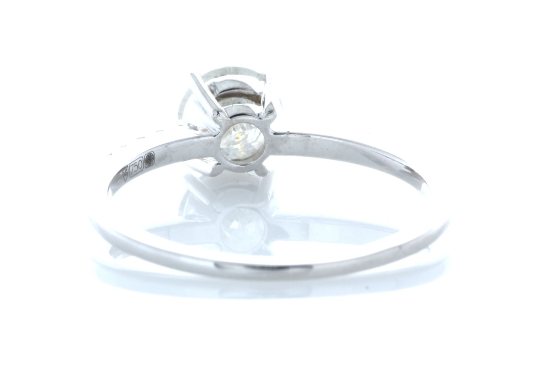 18ct White Gold Single Stone Prong Set With Stone Set Shoulders Diamond Ring (0.94) 1.04 Carats - Image 3 of 5