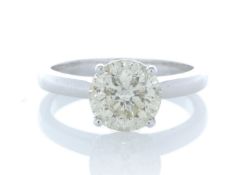 18ct White Gold Single Stone Rex Set Diamond Ring 2.29 Carats