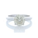 18ct White Gold Single Stone Rex Set Diamond Ring 2.29 Carats