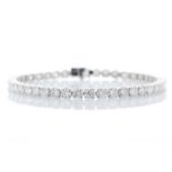 18ct White Gold Tennis Diamond Bracelet 9.03 Carats