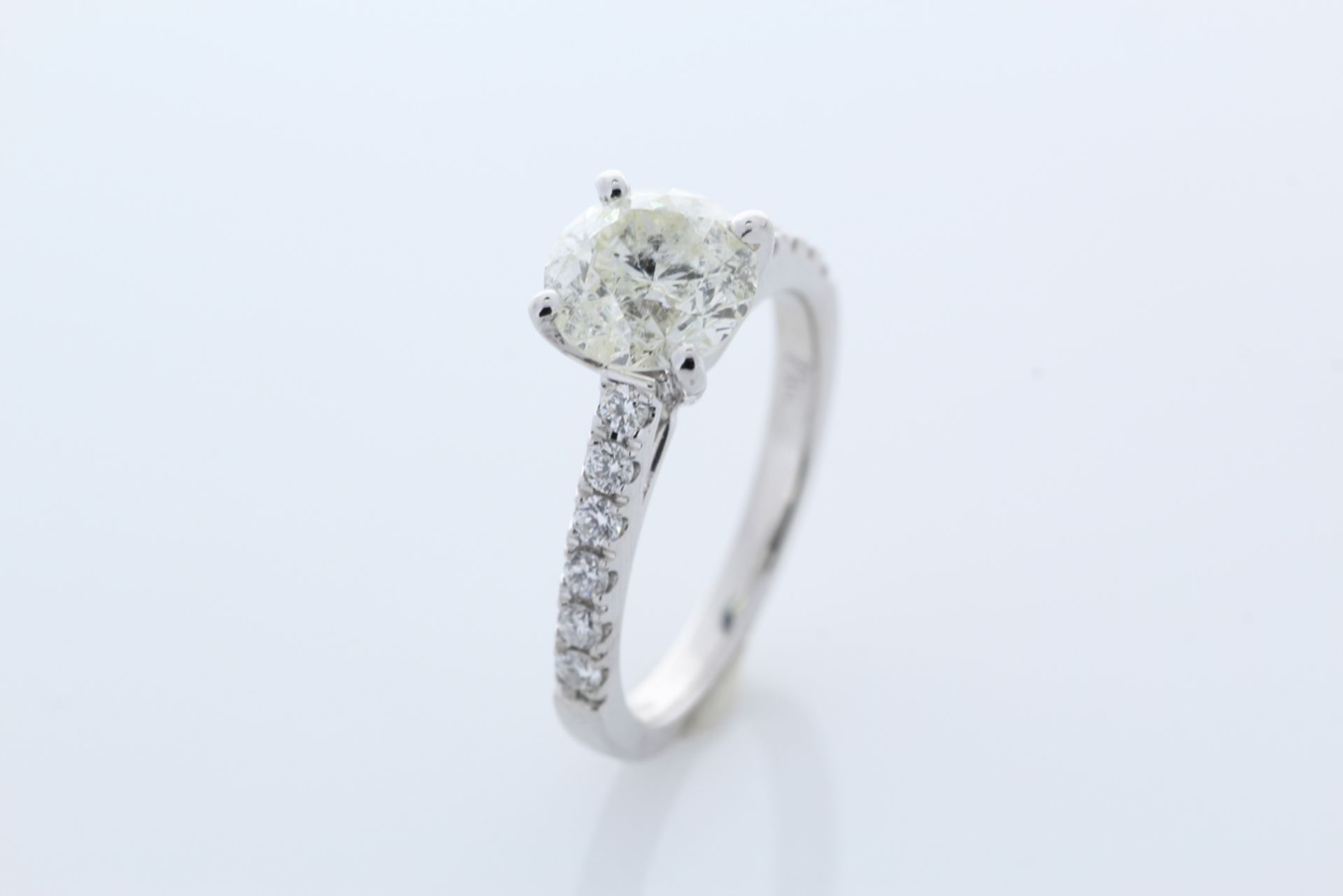 18ct White Gold Single Stone Prong Set With Stone Set Shoulders Diamond Ring (1.65) 1.92 Carats - Image 5 of 6