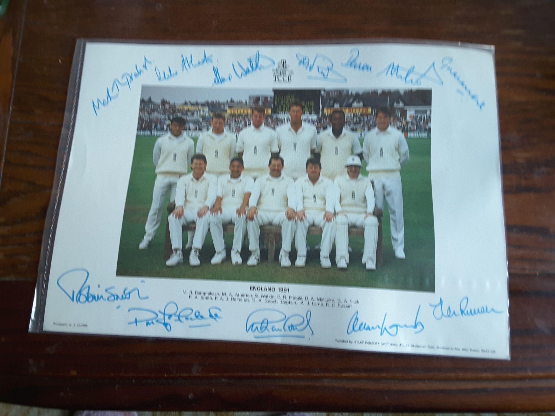 1991 England Cricket Team Photo - Image 2 of 3