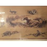 Mick Cawston Limited Edition Signed Print Of Lurchers - Three Of A Full Set Of 4 Prints