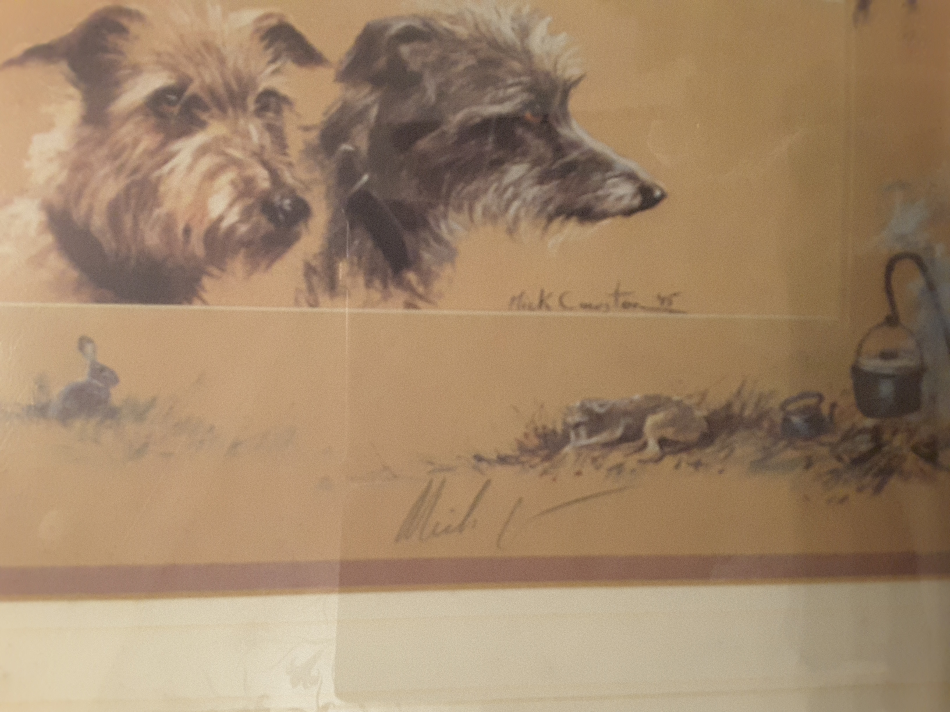 Mick Cawston Limited Edition Signed Print Of Lurchers - Two Of A Full Set Of 4 Prints - Image 2 of 4