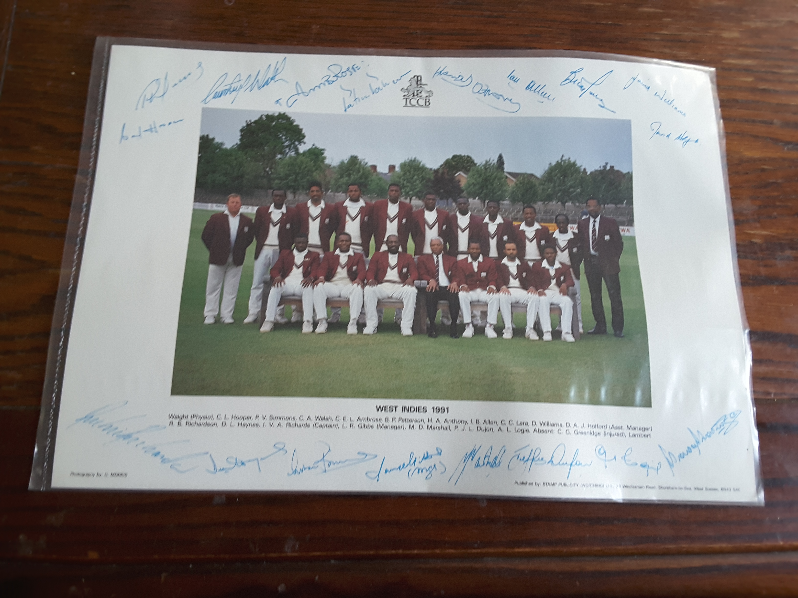 1991 West Indies Cricket Team Photo
