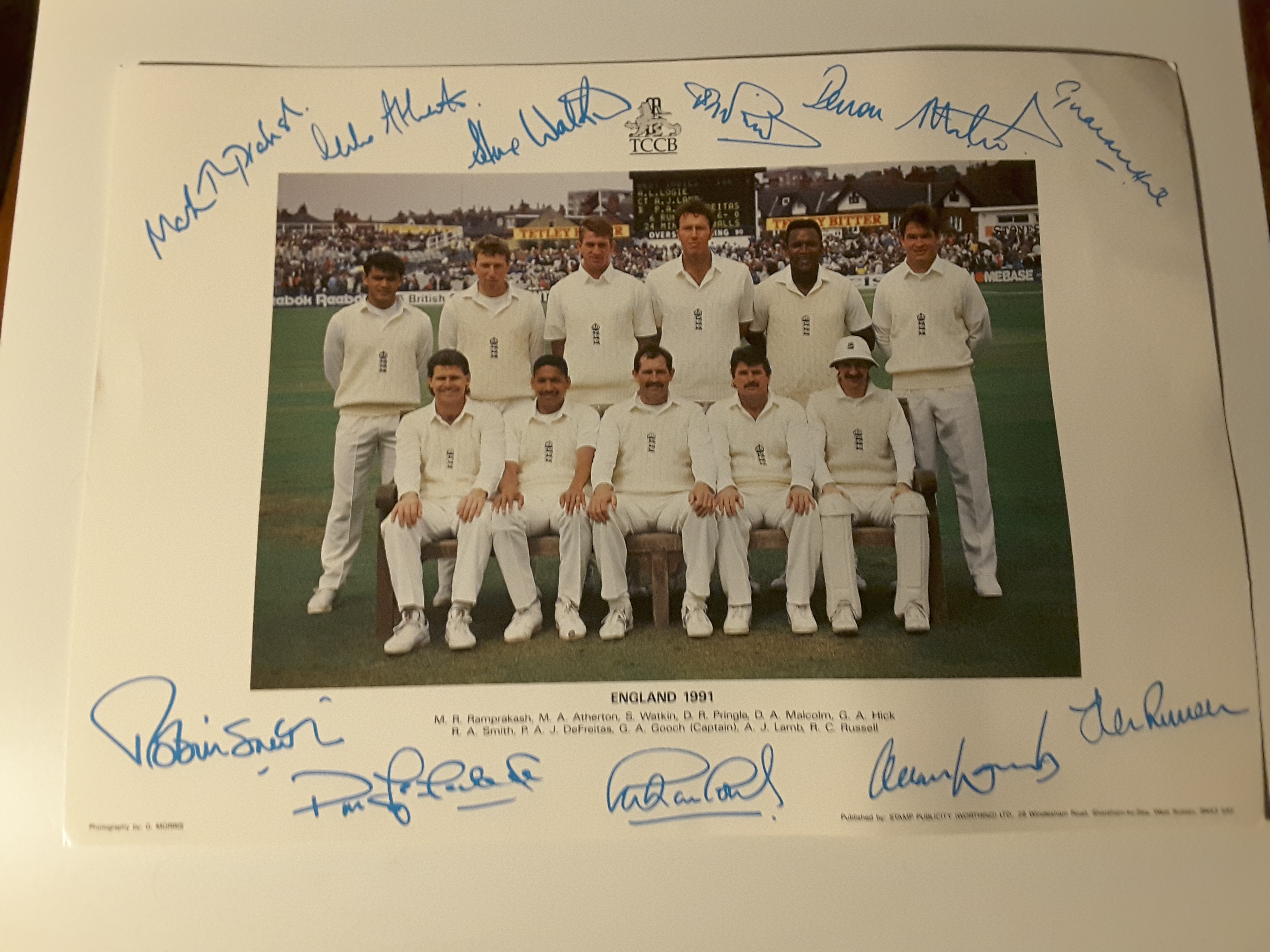 1991 England Cricket Team Photo - Image 3 of 3