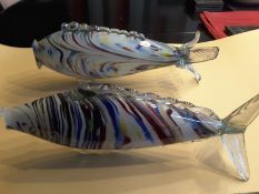 A Pair Of Murano Glass Fishes