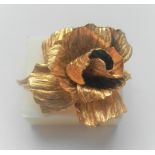 Christian Dior Rose Head Brooch