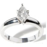 18Ct White Gold Diamond Solitaire Ring 0.60 Ctw