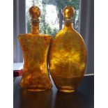 A Pair Of Murano Glass Decanters