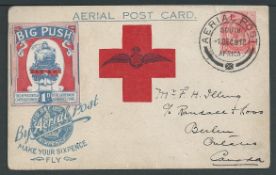 South Africa / Canada 1918 (Dec 1) Red Cross Aerial Post Card