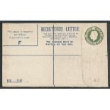 G.B. - Ireland 1923 Unused 5d olive-green postal stationery envelope size F