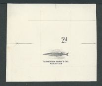 Tristan Da Cunha 1960 2d 'Heron Fish' vignette and value DIE PROOF