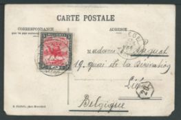 Belgian Congo - Lado Enclave 1907 Post card written at Redjaf (2.12.07) to Liege