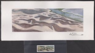 SOUTH WEST AFRICA / NAMIBIA 1989. Namib sand dunes set: final full colour artwork for the 40c
