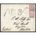 Cape of Good Hope / GB - Postage Dues 1880 Cover from Cape Town to England