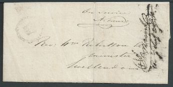 Cape of Good Hope c1830 On Service cover from Cape Town to Swellendam