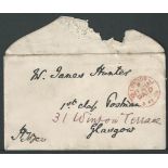 G.B. - Official 1891 Official Paid Envelope addressed to "Mr James Hunter, 1st Class Postman