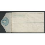 G.B. - Q.V. Postal Stationery 1878 2d registration envelope printed in greenish blue