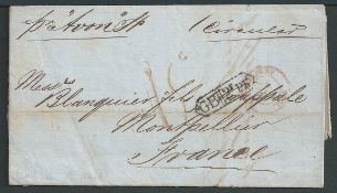 Brazil / Anglo-French Accountancy Marks 1859 Printed Prices Current from Bahia to France