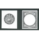 Antigua 1902 Seal of the Colony issue Die Proofs of the central vignette or the 1./2d frame, both in