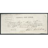 G.B. - Newspapers 1813 G.P.O. Receipt for £3.3.0 received for supplying a daily and weekly
