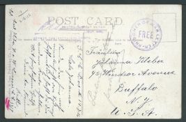 Australia 1916 Stampless picture postcard from a German P.O.W. in Liverpool Camp to Germany