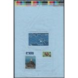 G.B. - CHANNEL ISLANDS - JERSEY 1981 Unguillotined full colour printers essay proof (some creasing)