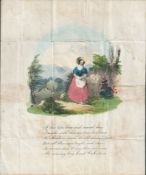 G.B. - Valentines c.1841 Feb 20 Valentine lettersheet (minor faults)