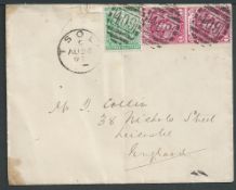 Cape of Good Hope / Transkei 1897 Cover franked by 2 x 1d, 1/2d, posted to England from Tsolo