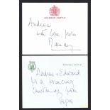 Royalty Queen Elizabeth II Hand written "Andrew with Love from Mummy" on Windsor Castle