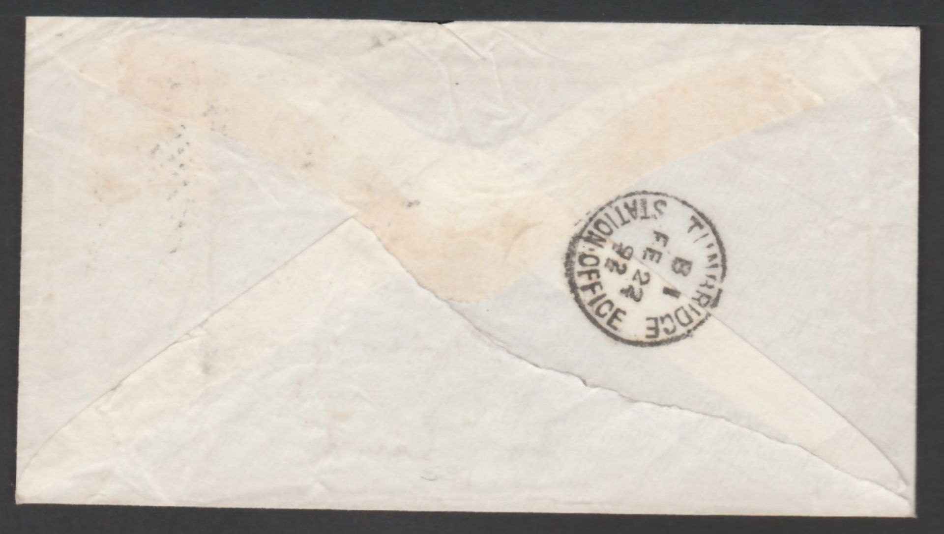 North Borneo 1892 Cover to Kent franked by 1891-92 6 cents on 10c blue (S.G.56) - Image 2 of 2