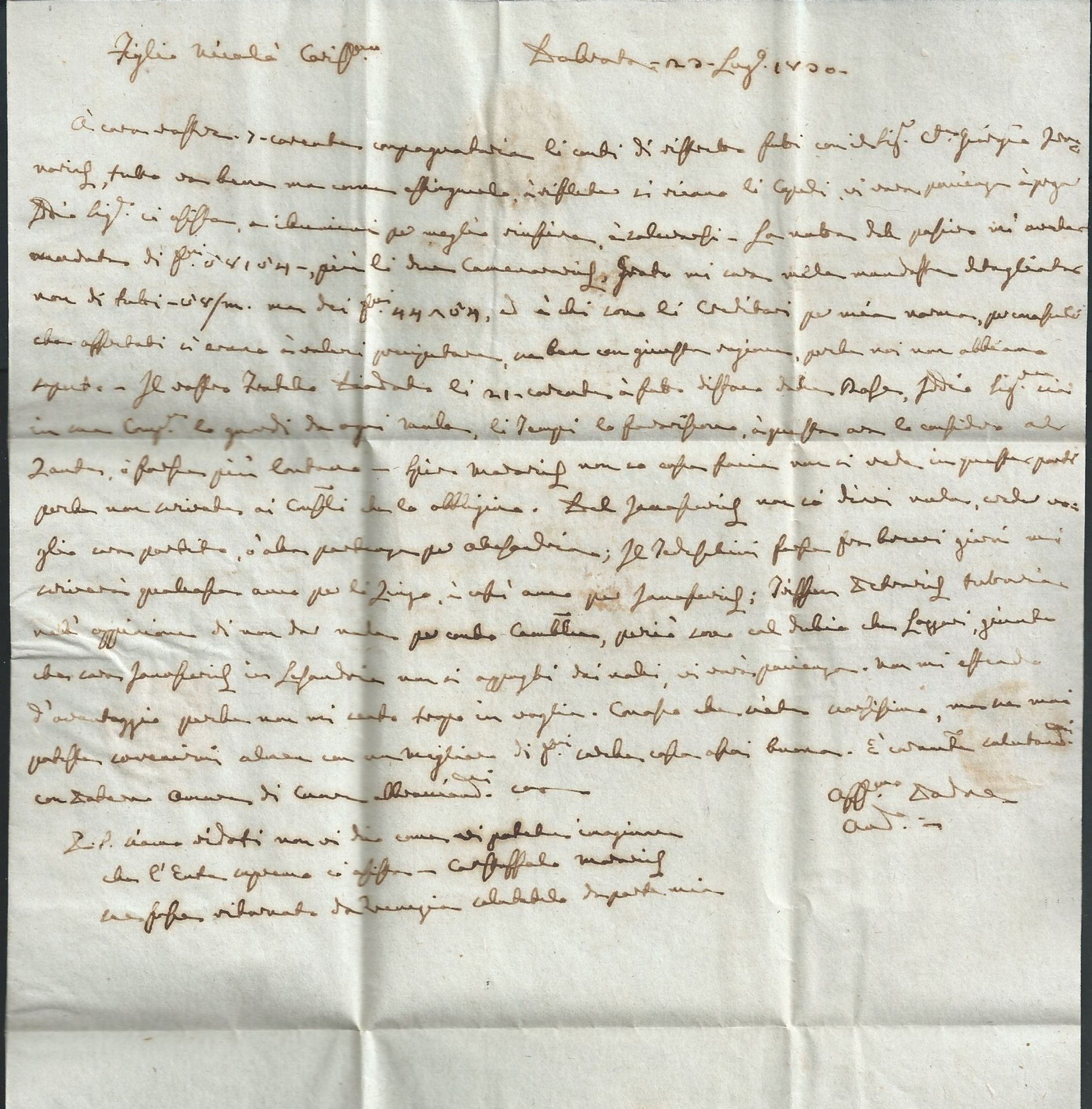 Austria 1830 Entire letter from Dobrota (the port for Cattaro) to Trieste, with a very fine strike - Image 3 of 3