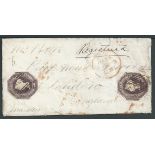 G.B. - Crimean War 1855 Registered cover (edge faults, part reverse missing) to London