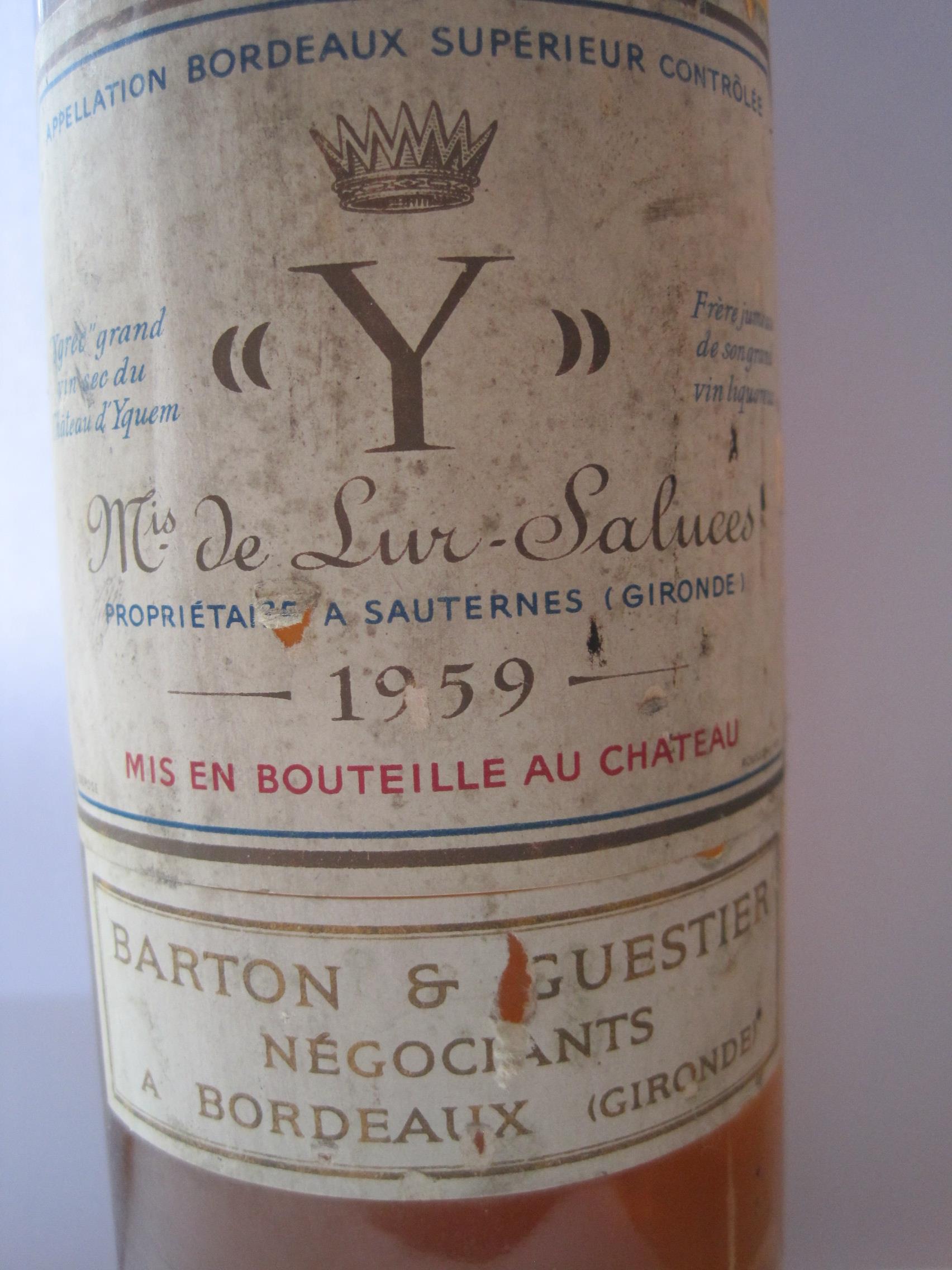 "Y" Ygrec 1959 Chateau D'yquem - Image 2 of 5