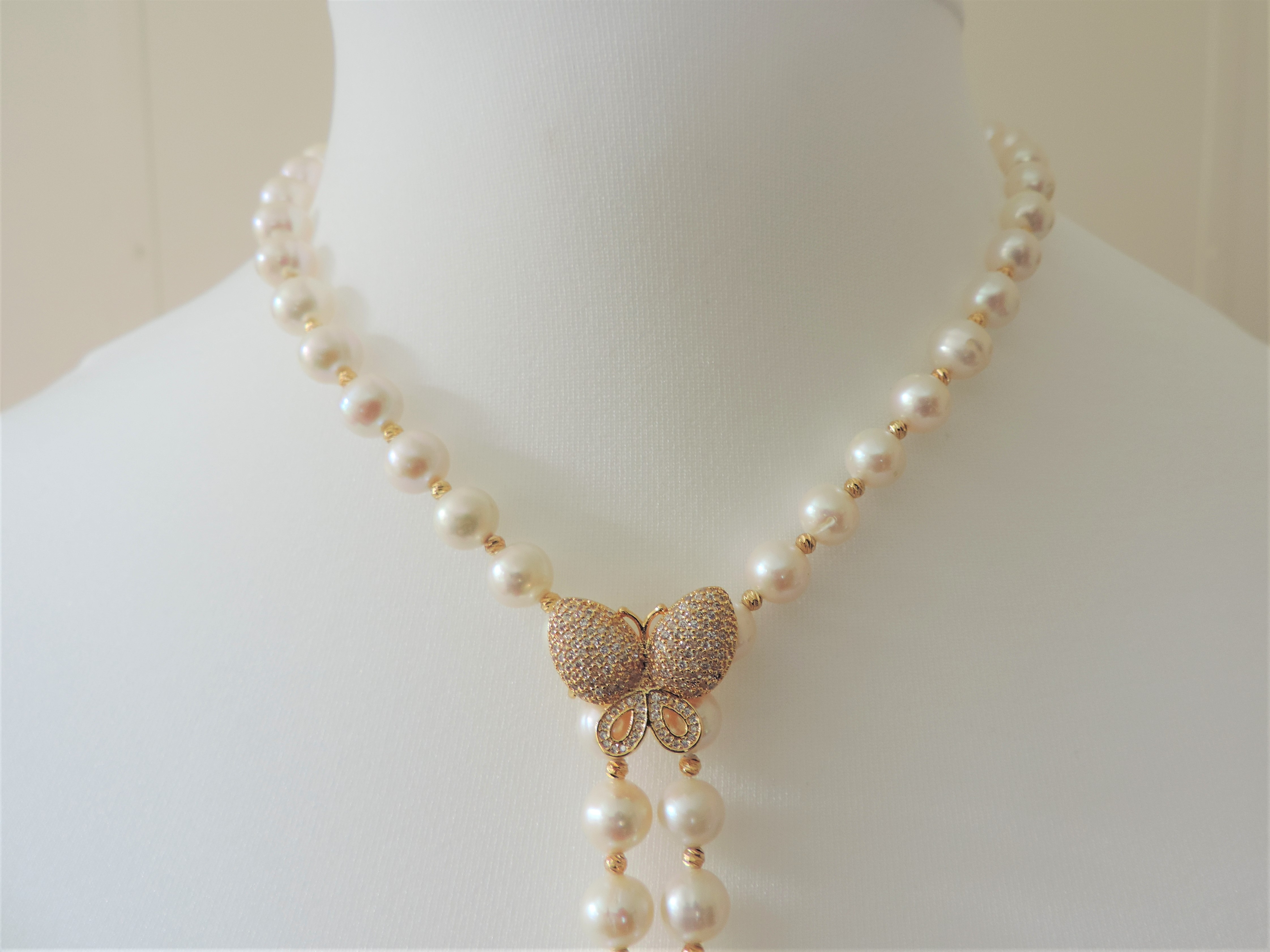 Bespoke Akoya Pearl Lariat Necklace 39 X 9Mm Pearls 38" Long - Image 5 of 6