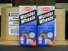 12 X CARPLAN WONDER WHEELS PROFESSIONAL WHEEL CLEANING KIT 500ML UK DELIVERY AVAILABLE FROM £1...