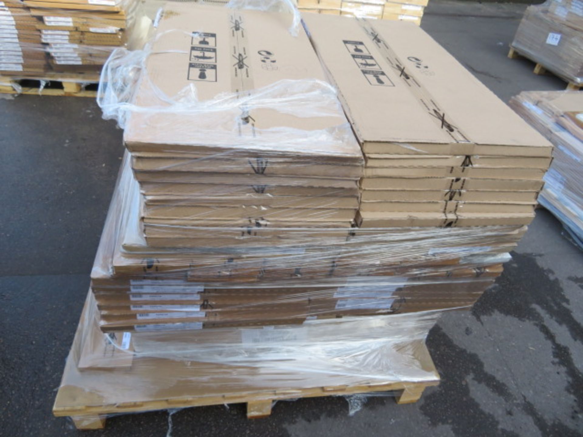 (K14) LARGE PALLET TO CONTAIN APPROX 74 ITEMS OF KITCHEN STOCK TO INCLUDE: VARIOUS GLOSS WHITE ...