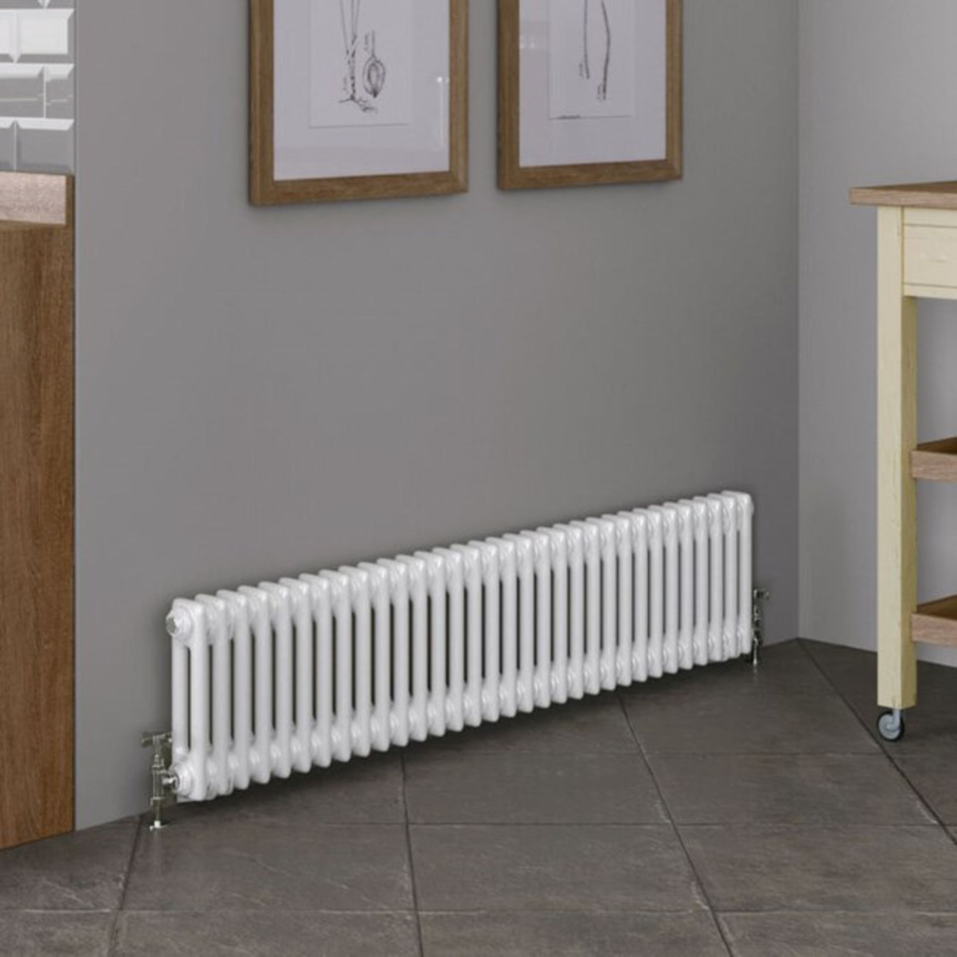 (LV19) 300x1502mm White Four Panel Horizontal Colosseum Traditional Radiator. RRP £499.99.For... - Image 2 of 3