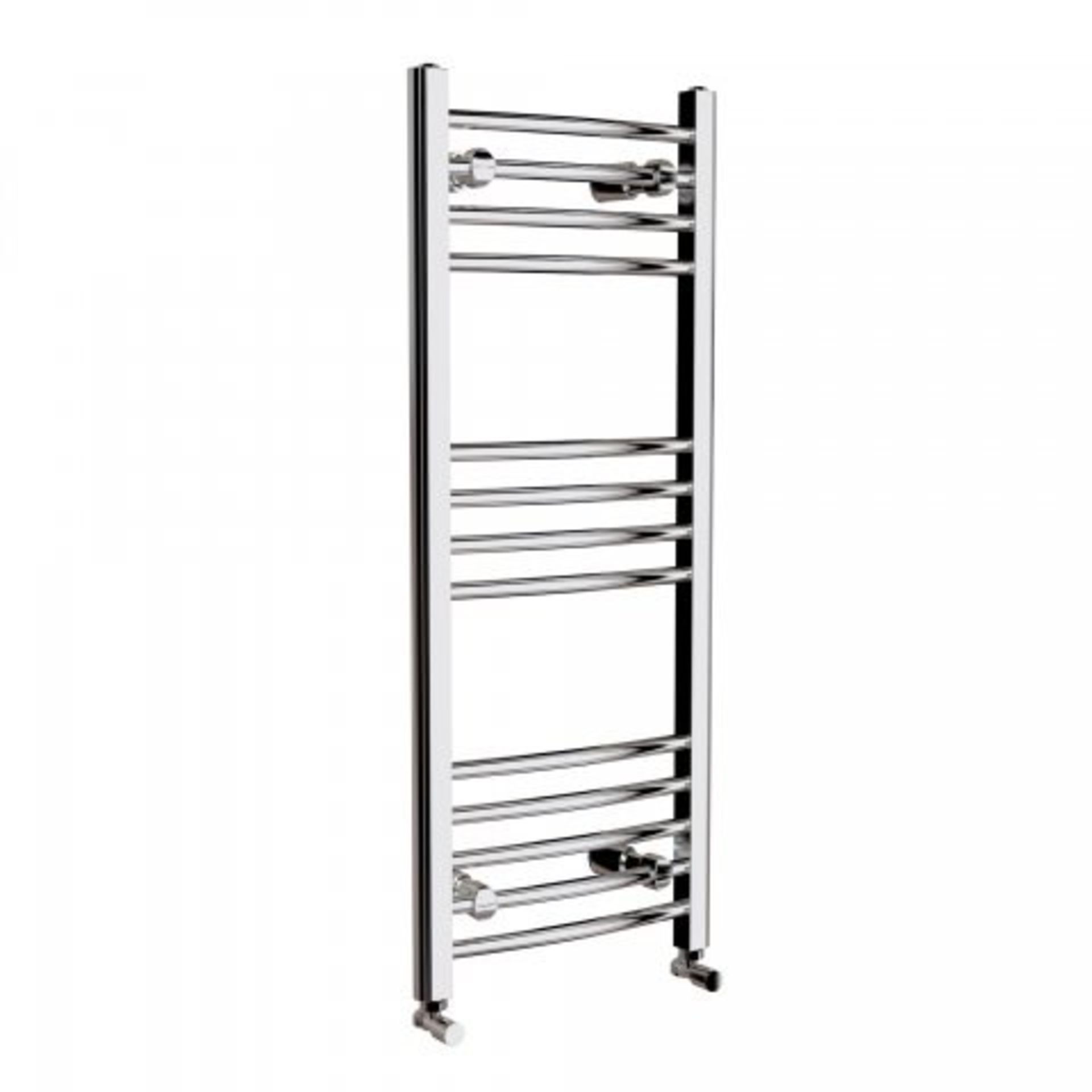 1200x400mm - 20mm Tubes - Chrome Curved Rail Ladder Towel Radiator. NC1200400. Our Nancy 1200x... - Image 3 of 3