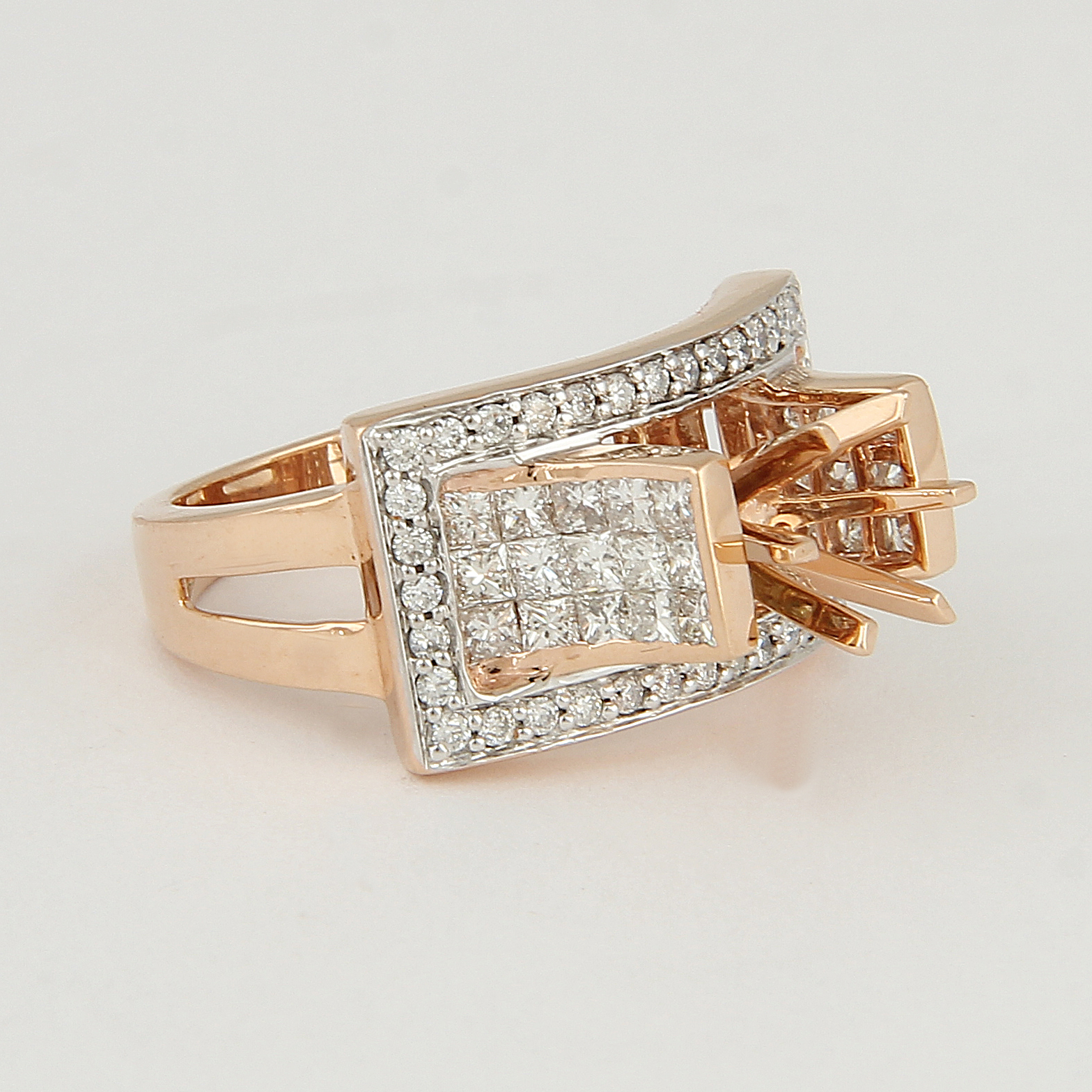 IGI Certified 14 K / 585 Rose Gold Diamond Ring - Centre Stone Unmounted - Image 3 of 6