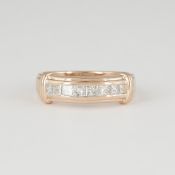 14 K / 585 Rose Gold Diamond Band Ring