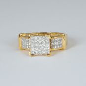 14 K / 585 Yellow Gold Diamond Ring