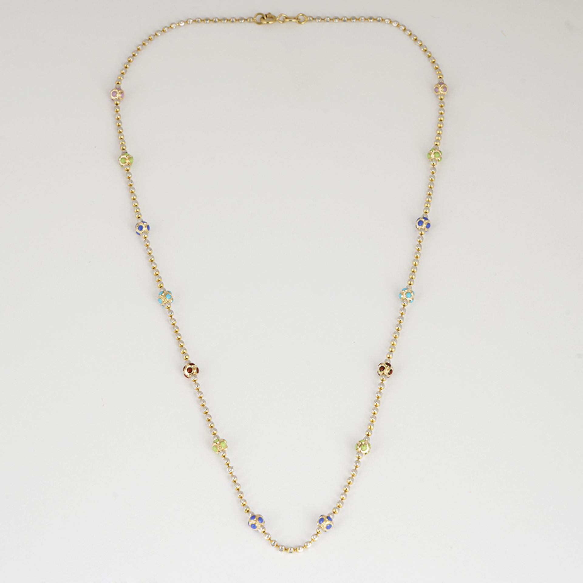 18 K/750 Hallmarked Yellow & White Gold Chain Necklace - Image 3 of 4