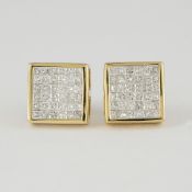 14 K / 585 Yellow Gold Diamond Earring Studs