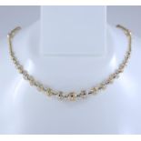 18K/750 Hallmarked Yellow and White Gold Chain Necklace