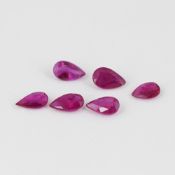 1.22 ct. Set of 6 Rubies - Burma, Myanmar