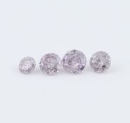 IGI Cert. Set of 4 - 0.13 ct. Pink Diamonds Untreated