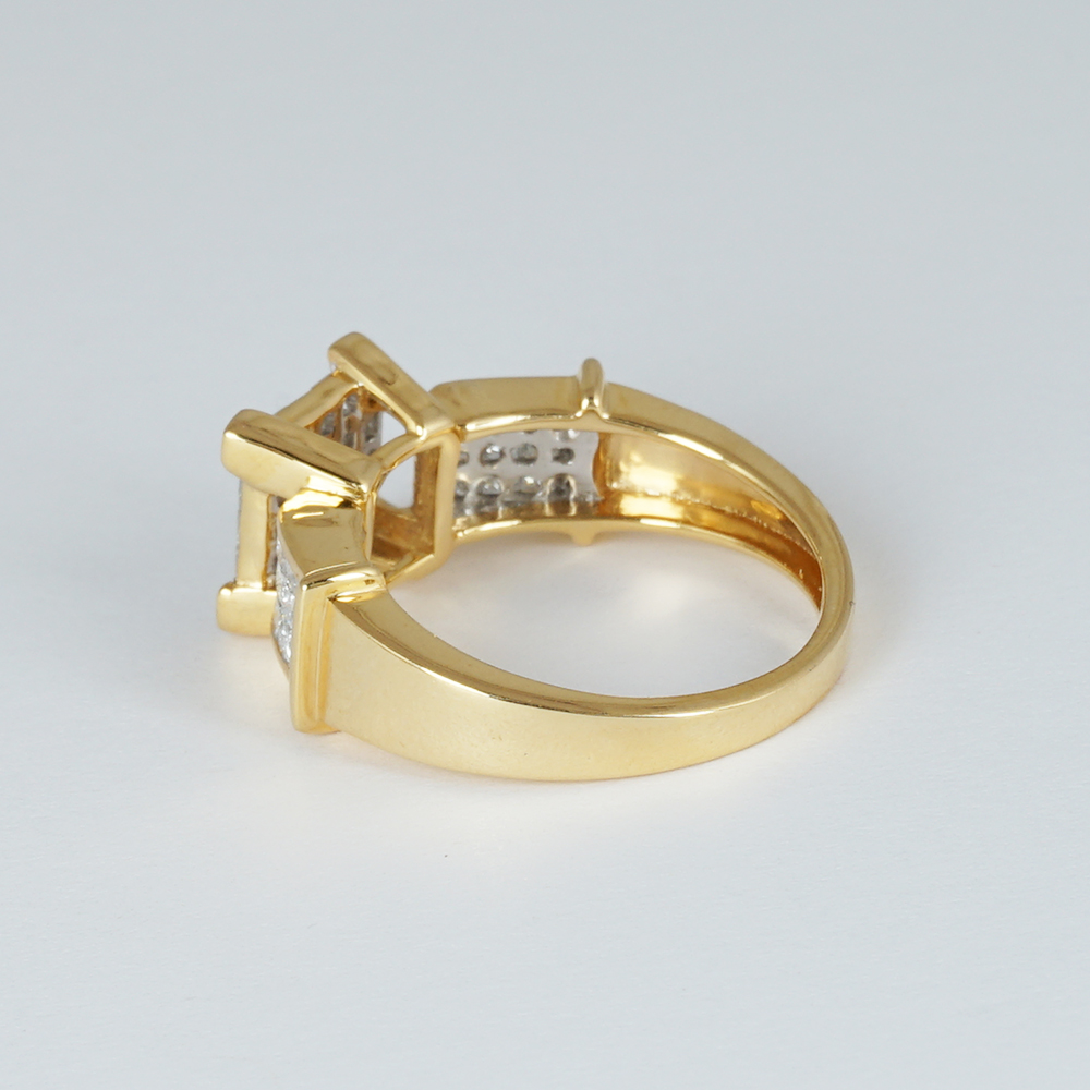 14 K / 585 Yellow Gold Diamond Ring - Image 4 of 5