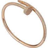 14 K / 585 Rose Gold Nailhead Diamond Bracelet